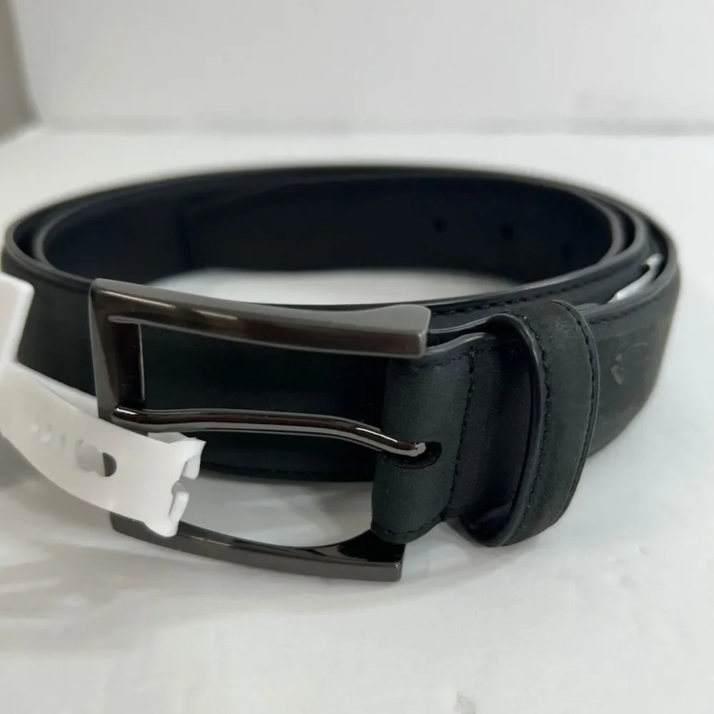 Alfani Saffiano Belt‎ Mens XL 42-44 Black Faux Leather